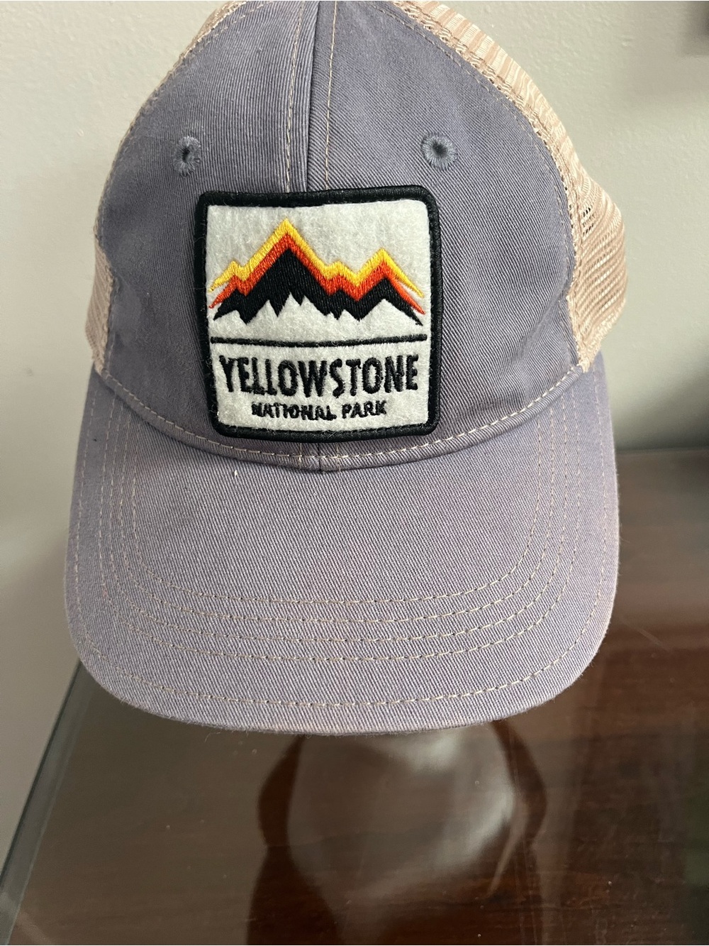Yellowstone National Park Kids Lavender Mesh Trucker Hat